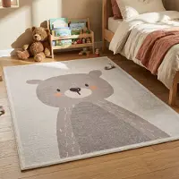 Little Olly Tvättbar barnmatta | Simba Bear beige hos Volero | 80x150 cm | Polyester | Figurer/Karaktärer | Rektangulär | Låg lugg