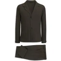 BOSS Two-piece slim-fit suit in wool-blend seersucker