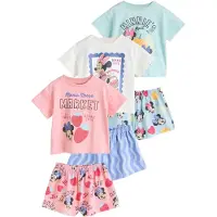 Next Pyjamas royalblå / himmelsblå / pitaya / vit