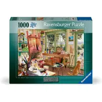 Ravensburger My Haven Konstnärens Ateljé 1000 Bitars Pussel | Avkopplande Pusselbilder | Unika Bitar med Softclick Teknologi