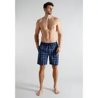 Tom Tailor Pyjamasbyxa 'Bermuda' blå / marinblå / mörkröd