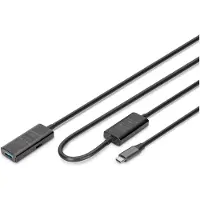 Digitus - USB-förlängningskabel - USB-C (hane) till USB typ A (hona) - USB 3.1 - 10 m - aktiv - svart