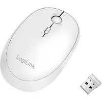 Logilink ID0205 WiFi mus Bluetooth, Trådlös Optisk Vit 1600 dpi Laddningsbara