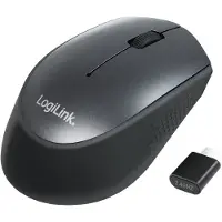 Logilink ID0160 WiFi mus Trådlös Optisk Svart 3 Knappar 1200 dpi