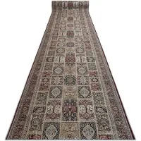 Rugsx Löpare anti-halk LOTUS CASSETTES 39980 Orientalisk beige / röd tvättmatta 120cm 120x380 cm