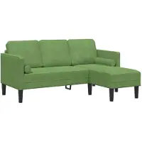 vidaXL Set av ljusgröna soffor 173 x 131 x 67 cm sammet
