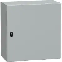 Schneider Electric Väggskåp metall S3D, 600 x 600 x 300 mm HxBxD RAL7035 med monteringsplatta, IP66, 1 dörr