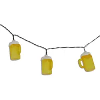 Näve Party-ljuskedja Cerveza med ölglas, Gul / orange, Syntetmaterial, Modern