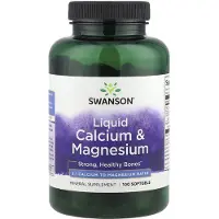 Swanson Health , Flytande Kalcium & Magnesium, 100 Mygglådor