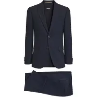BOSS Two-piece suit in crease-resistant micro-pattern fabric