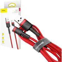 Baseus Cafule USB blixtkabel 2,4A 0,5m (Röd)