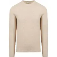 Profuomo Tröja Strukturmönster Ecru Beige Off-White Storlek