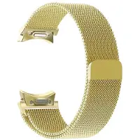 Foucsontop Milanese Loop-armband För Samsung Galaxy Watch 7 6 5 4 40mm 44mm 5 pro Metallarmband Galaxy Watch 4 6 Classic 47 43 42 46 mm Armband Galaxy Watch5 40mm gyllene