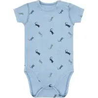 Hust and Claire Body k/ä - Bambu - HcBuller-ödlor - Light Blå - - 1 år (80) - Body K/Ä