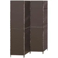 vidaXL Rumsavskiljare Brun 195 x 180 cm konstrotting