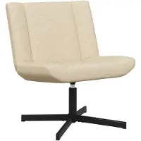 vidaXL Skrivstol Gräddvit 63 x 75 x 76 cm tyg