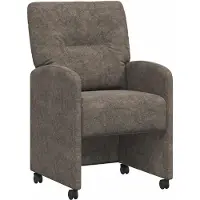 vidaXL Matstolar med hjul med hjul 2 pcs Mörkgrå 57 x 67 x 95 cm