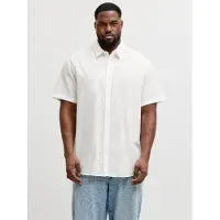 Jack & Jones 12294285 Linen Plus Size Kortärmad Skjorta