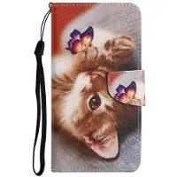 Bai Fen Bai-Digital 3C Galaxi A13 plånboksfodral för Samsung Galaxy A23 A13 A03s A53 A33 A73 5g fodral Söt flicka Cat Flip Läderfodral Korthållare Samsung A13