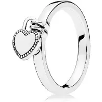 Allbestart 925 Sterling Silver Ring Rose Love Lock Hjärta Ringar För Kvinnor Bröllopsfest smycken 5