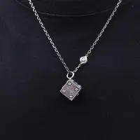 Benicetees Anime Gojo Satoru Ögon Cosplay Halsband Unisex Vintage Fyrkantig Tärning Hänge Halskedja Gotisk Choker Smycke Halloween Accessoar