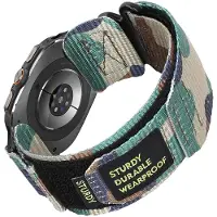 LUJING-Treasure Bag Nylonrem för Samsung Galaxy Watch 7 Ultra 47mm band Sportarmband Kamouflage klockband för Samsung Galaxy Ultra Tillbehör Watch 7 Ultra 47mm