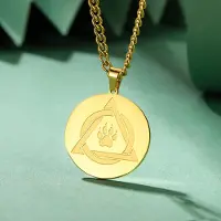 Discount product Therian Symbol Halsband Nordisk Vargklo Rostfritt Stål Smycken för Män Vintage Djur och Natur Hänge