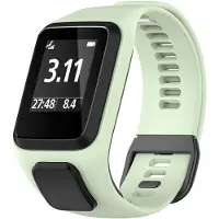 OutsideWorld Kompatibel för TomTom Smart Armbandsrem Kompatibel för Tom Tom Runner23 Spark Silikon Vattentät Ersättningshandled Type 1 black