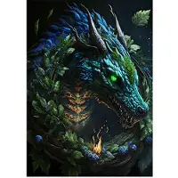 PanitingArt Universum Regnbåge Drake Graffiti Mytiska djur Vägg Abstrakt konst Canvasmålning Mytologi Varelser Sci-fi Posters Tryck Rum Hem Bilder Inredning 50x70cm No Frame solbränna