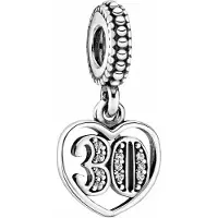 ANENJERY Bijouterie S925 Silver 16:e / 18:e / 21:e / 30:e / 40:e / 50:e / 60:e Firande Dingle Berlock För Kvinnor Födelsedagspresent Armband DIY