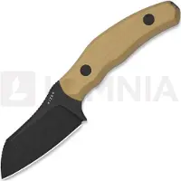 Kizer Cutlery Bulldog Fix 1116A2 Blackwashed 14C28N, Brown G10, fixed knife, O.SHO design