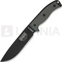 ESEE Model 6, black/black, tan plastic sheath
