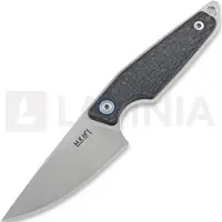 MKM-Maniago Knife Makers MKM Makro 1 Droppoint, Stonewashed Carbon fibre fixed knife, Jesper Voxnaes design