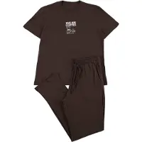 Trendyol Pyjamas lång brun / vit
