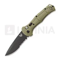 Benchmade Claymore Drop Point fällkniv, grön, tandad