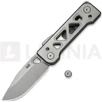 We Knife Tyro WE24001-2 Stonewashed CPM 20CV, Gray Titanium, Snecx Tan design, pocket knife