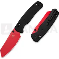 Bestechman Cicada's Wing BMK06F Red Coated 10Cr15MoV, Black G10, pocket knife