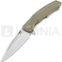 Bestech Warwolf - Stonewash + Satin - G10 fällkniv, beige