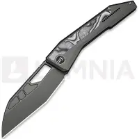 We Knife Inceptus fällkniv, Dark Gray Ti & White/Black G-10, Stonewash