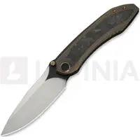 We Knife Winsome WE23092-3 Satin, Bronze Titanium Marble Carbon Inlay, pocket knife
