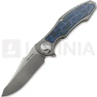 RealSteel Exorcist fällkniv, Blue Damascus G-10
