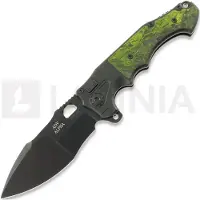 Andre de Villiers Alpha Mini All Black fällkniv, Green Carbon Fibre