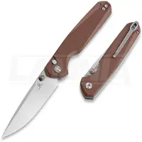 Bestechman Velix - Satin + Stonewash - G10 fällkniv, brun