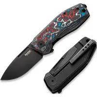 Lionsteel Nano NA01-NB CPM MagnaCut, Old Black Nebula FatCarbon pocket knife