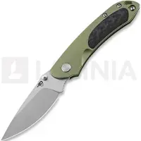 Bestech Junzi - Blastwash + Satin - Titanium fällkniv, grön