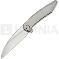 We Knife Fluxor WE23071-2 Hand Rubbed Satin M390, Gray Titanium, pocket knife