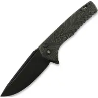 Tekto Knives F3 Charlie Button Lock G10 Damascus fällkniv