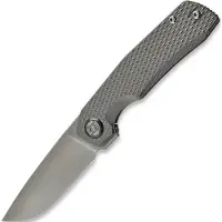 Kunwu Knives TAO II - Satin - Titanium fällkniv, Diamond Texture