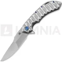 Olamic cutlery Wayfarer 247 Suna fällkniv, Scalloped Orange Peel Ti, Polished