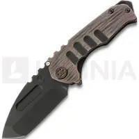 Medford Genesis T 3V DLC Tanto fällkniv, Black & CuRose "Shou Sugi Ban"